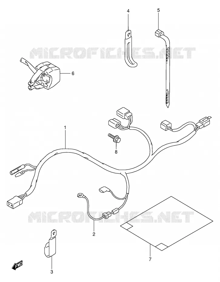 BEDRADING Suzuki MOTO 350 DR 1999  DR350X(E1)