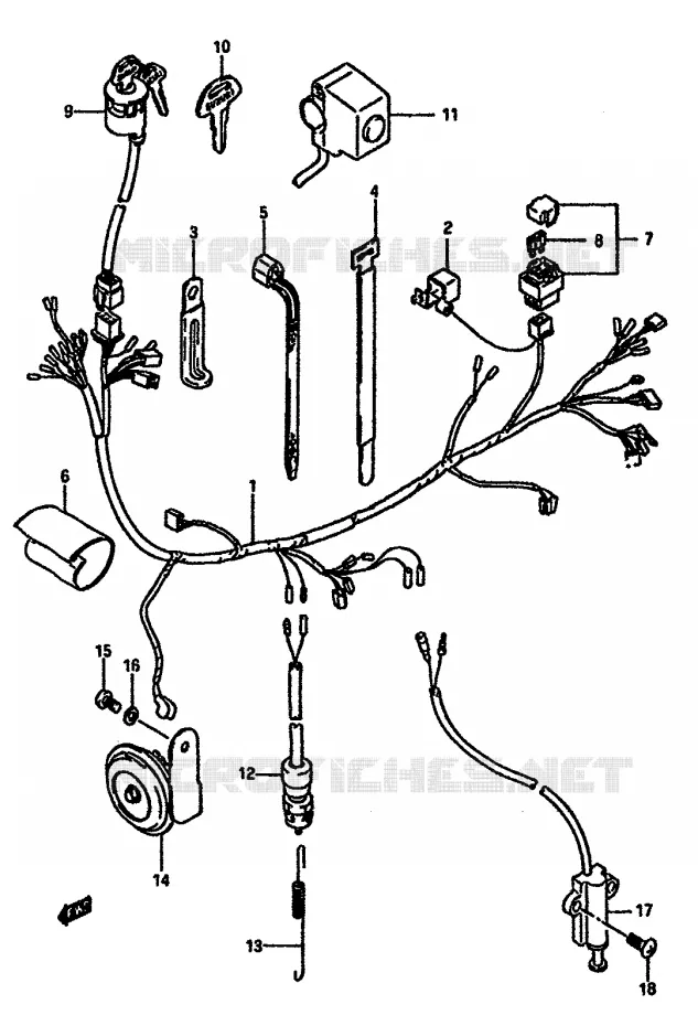 BEDRADING Suzuki MOTO 600 DR 1988  DR600SJ(E2)