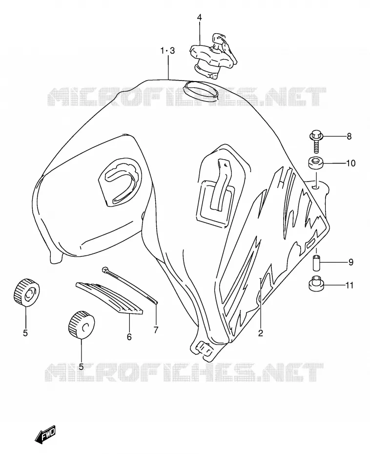 BENZINETANK (MODELE N/P/R/S) Suzuki MOTO 650 DR 1994  DR650RSEUR(E4)