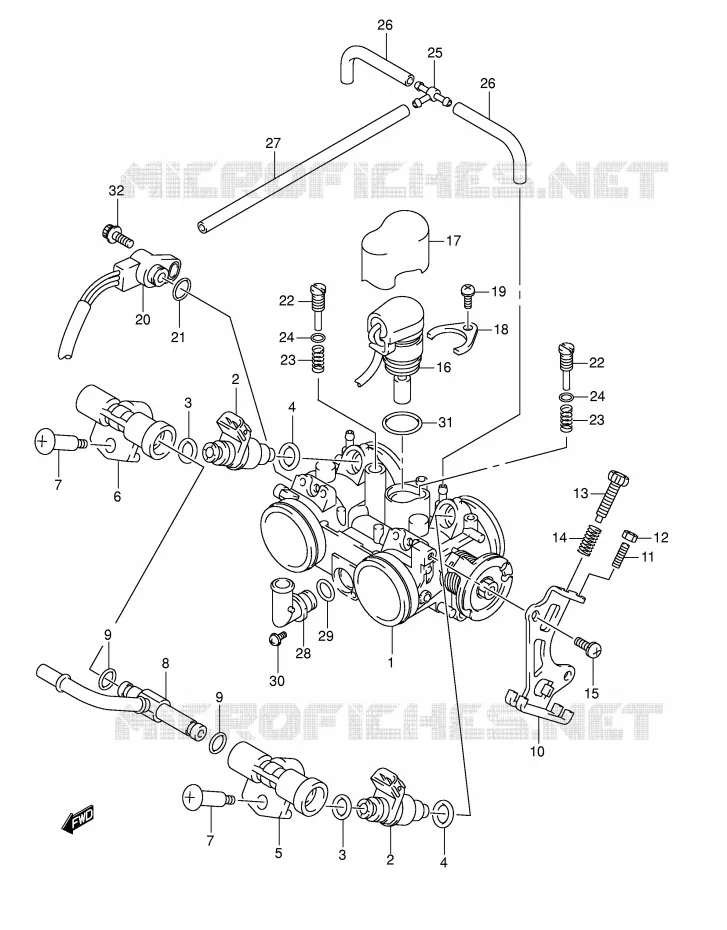 BRANDSTOFINJECTIE ASSY Suzuki SCOOTER 650 BURGMAN 2003  AN650K3(E2)
