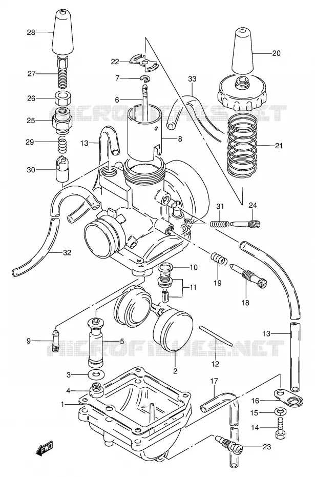 CARBURATOR Suzuki MOTO 100 AP 1997  AX100V(E94)