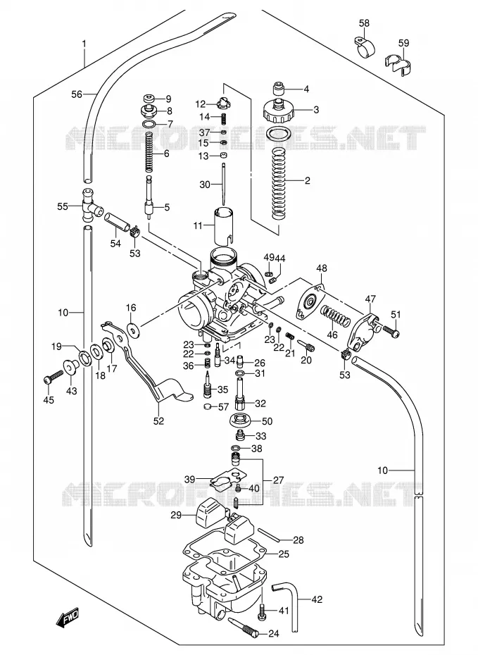 CARBURATOR Suzuki MOTO 125 DR-Z 2004  DR-Z125LK4(E3/E28)