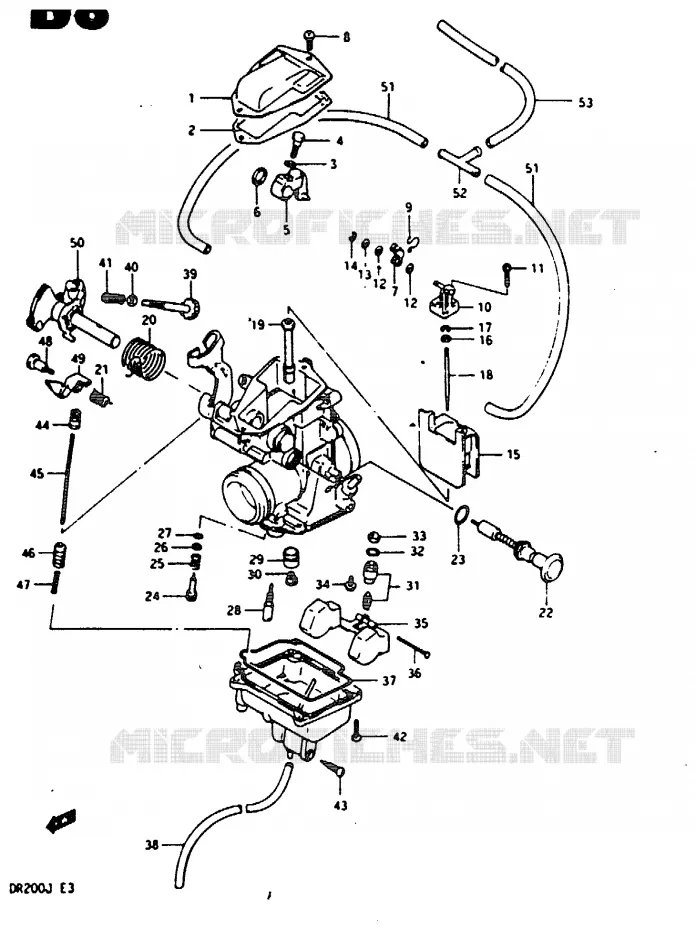 CARBURATOR Suzuki MOTO 200 DR 1988  DR200J(G/H/J)