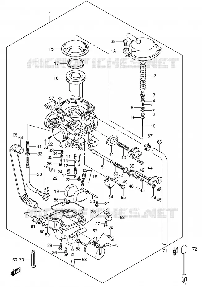 CARBURATOR Suzuki MOTO 400 DR-Z 2004  DR-Z400SK4(E2)