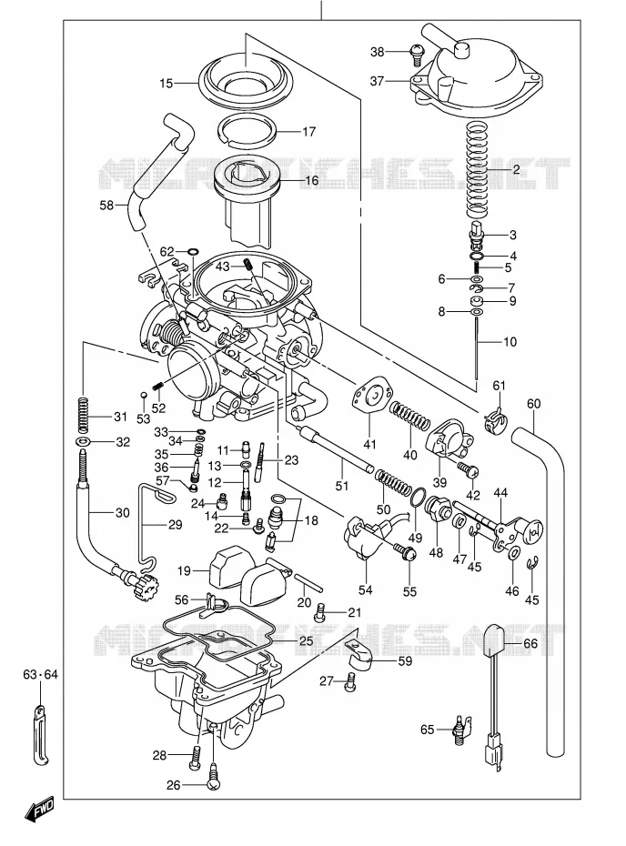 CARBURATOR Suzuki MOTO 400 DR-Z 2006  DR-Z400SK6(E3/E28)