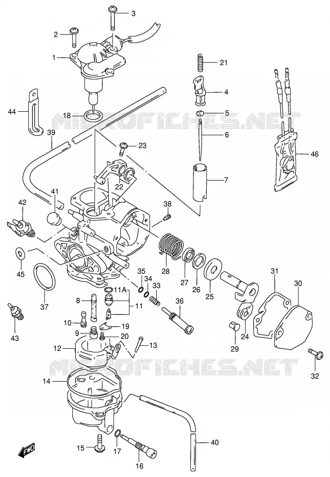 CARBURATOR Suzuki SCOOTER 100 ADDRESS 1993  AG100P(E71)