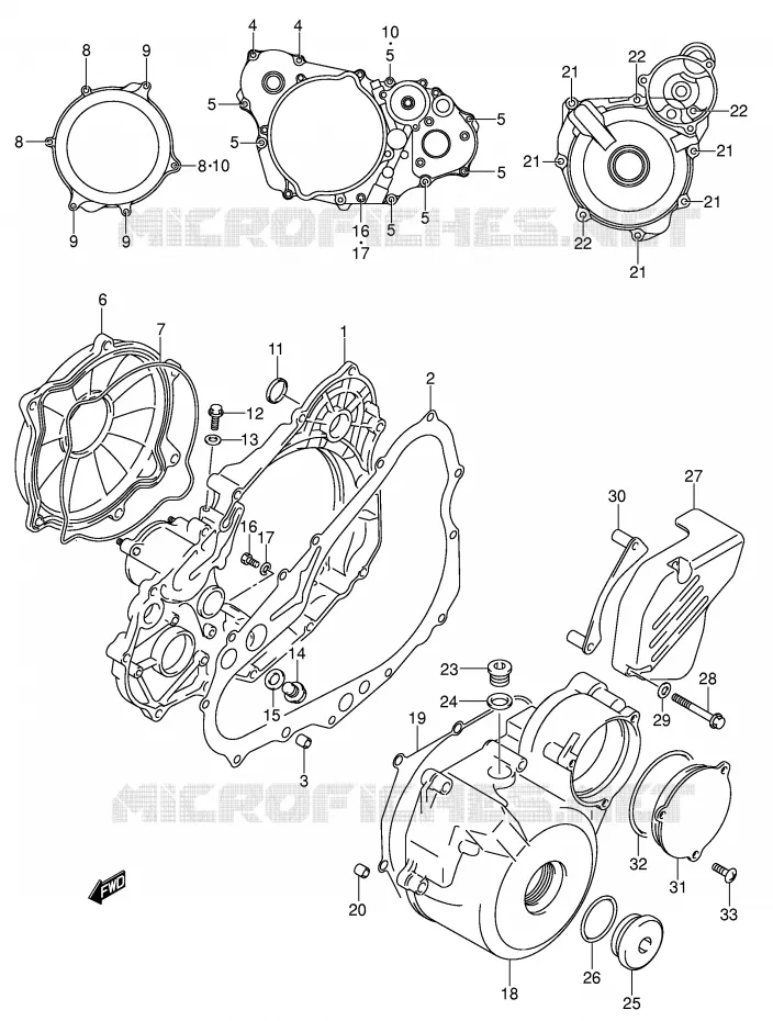 CASING (DR-Z400EY/EK1/EK2/EK3/EK4) Suzuki MOTO 400 DR-Z 2004  DR-Z400K4(E1)