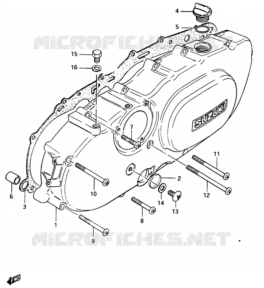 CASING (LH) Suzuki SCOOTER 125 CS 1983  CS125D