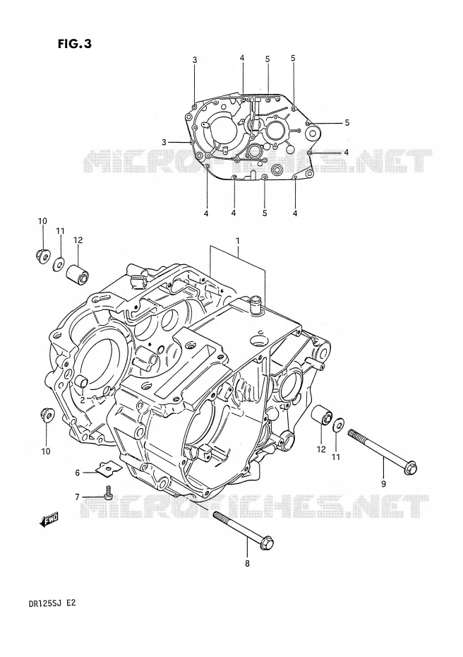 CASING Suzuki MOTO 125 DR 1987  DR125SH(E2)
