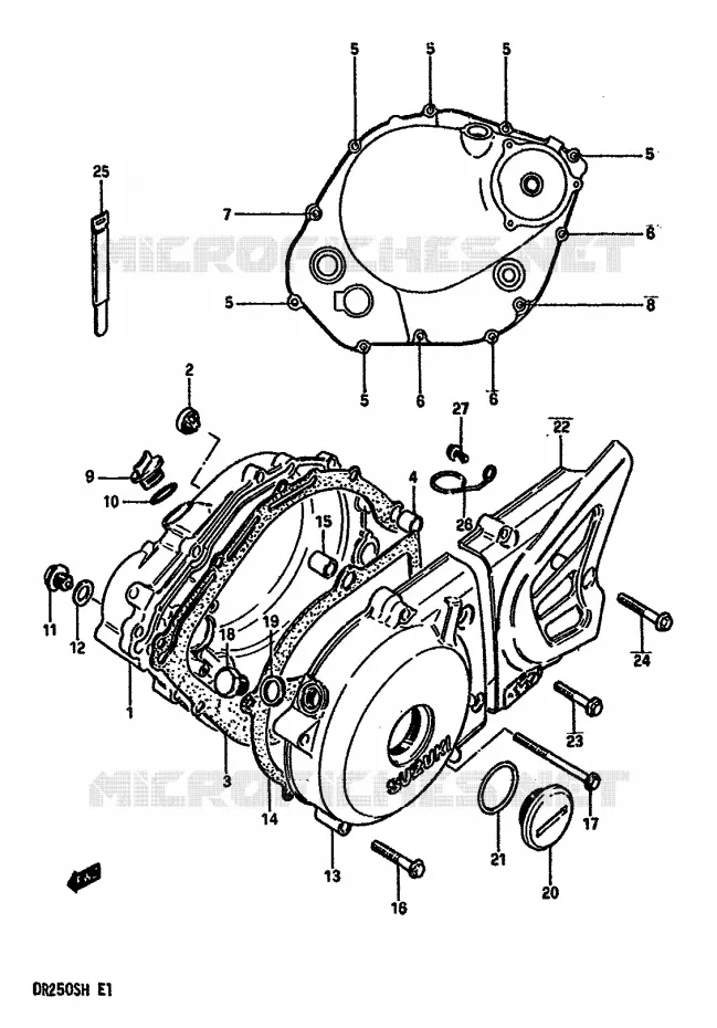 CASING Suzuki MOTO 250 DR 1985  DR250SF(E/F/G/H)