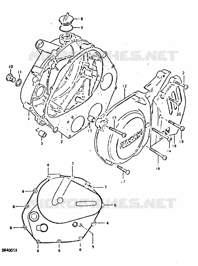CASING Suzuki MOTO 400 DR 1981  DR400SX(T/X)