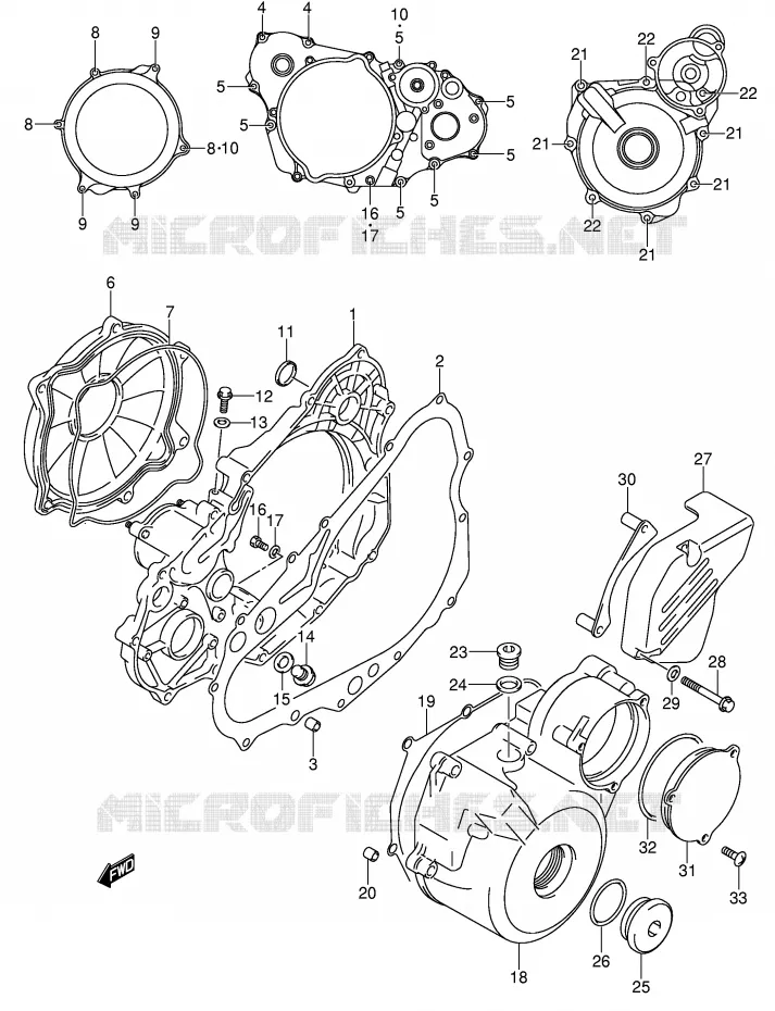 CASING Suzuki MOTO 400 DR-Z 2001  DR-Z400SK1(E3/E28)