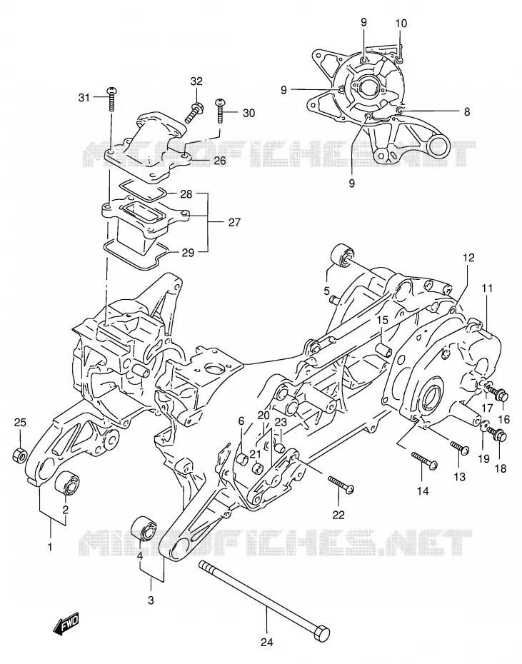 CASING Suzuki SCOOTER 50 AE 1999  AE50X(E71)