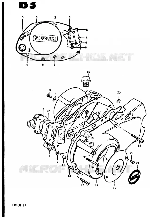 CASING Suzuki SCOOTER 80 FR 1981  FR80N(M/B/N)