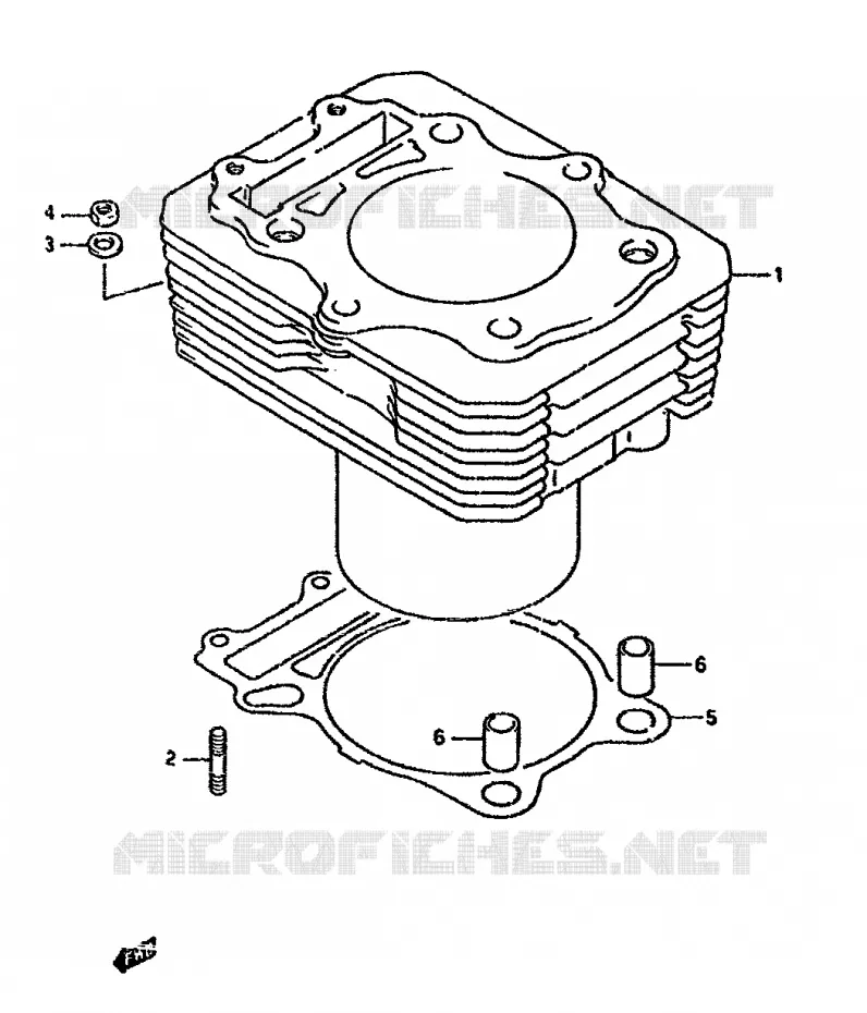 CILINDER Suzuki MOTO 350 DR 1993  DR350SHP(L/M/N/P/R)