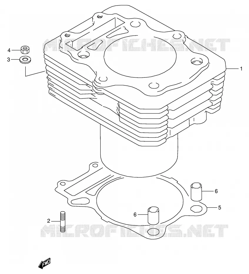 CILINDER Suzuki MOTO 350 DR 1998  DR350W(E1)