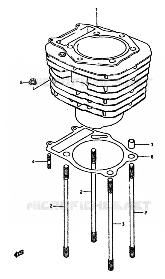 CILINDER Suzuki MOTO 600 DR 1989  DR600SUK(E2)