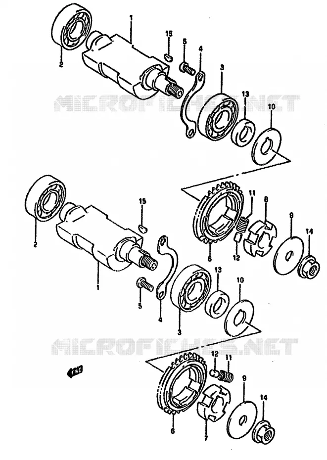 CRANK BALANCER (MODELE P/R) Suzuki MOTO 650 DR 1992  DR650RN(N/P/R)