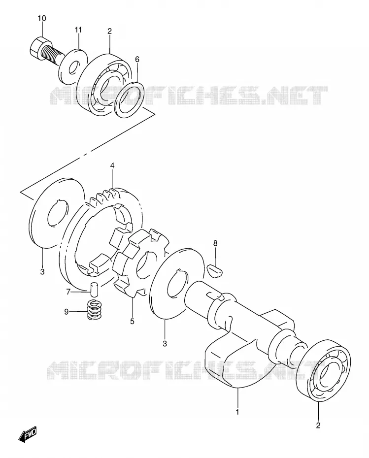CRANK BALANCER Suzuki MOTO 250 DR 1993  DR250SP(E24)