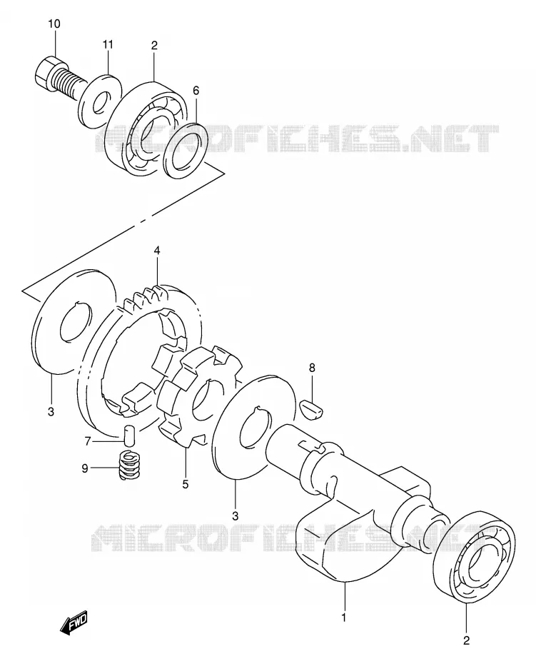 CRANK BALANCER Suzuki MOTO 350 DR 1993  DR350P(E1)
