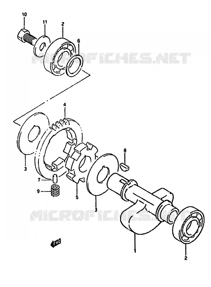CRANK BALANCER Suzuki MOTO 350 DR 1993  DR350SHP(L/M/N/P/R)