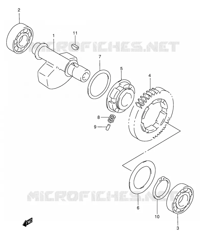 CRANK BALANCER Suzuki MOTO 650 DR 2004  DR650SEK4(E4)