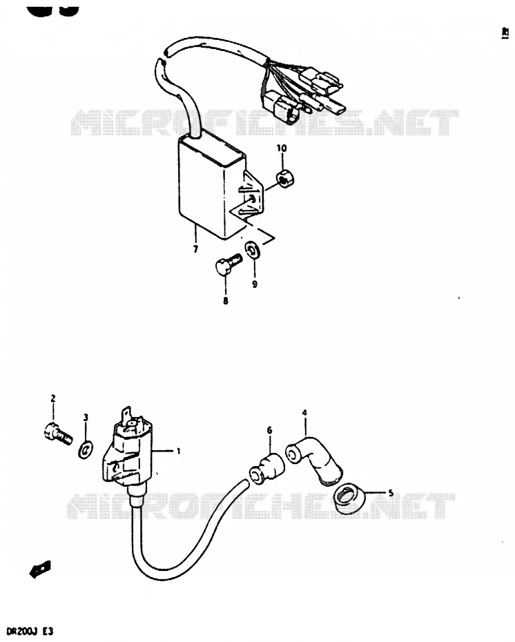 ELEKTRISCH Suzuki MOTO 200 DR 1987  DR200H(G/H/J)