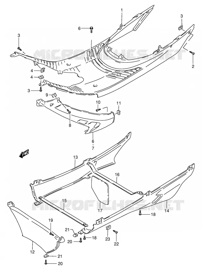 FOOTREST (AE50RP/RR/RS/RT/RV) Suzuki SCOOTER 50 AE 1991  AE50M(E28)