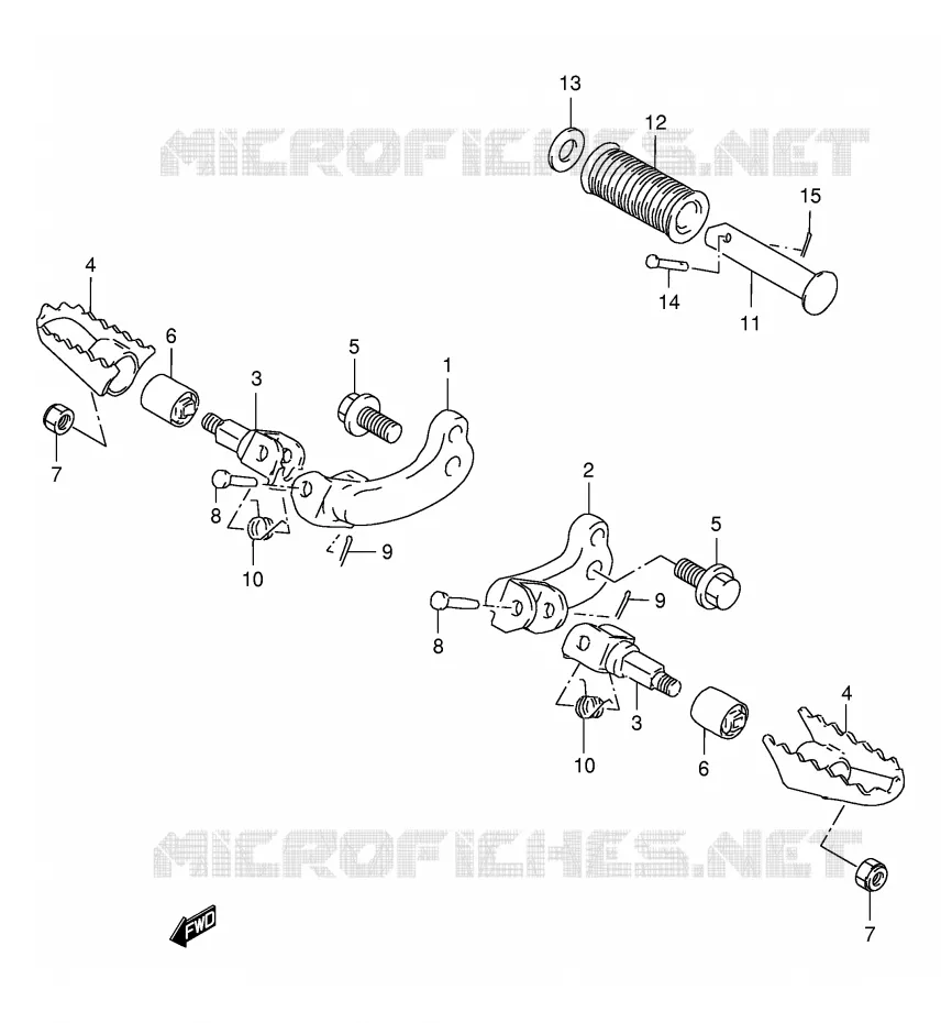FOOTREST Suzuki MOTO 125 DR 1995  DR125SES(E4)