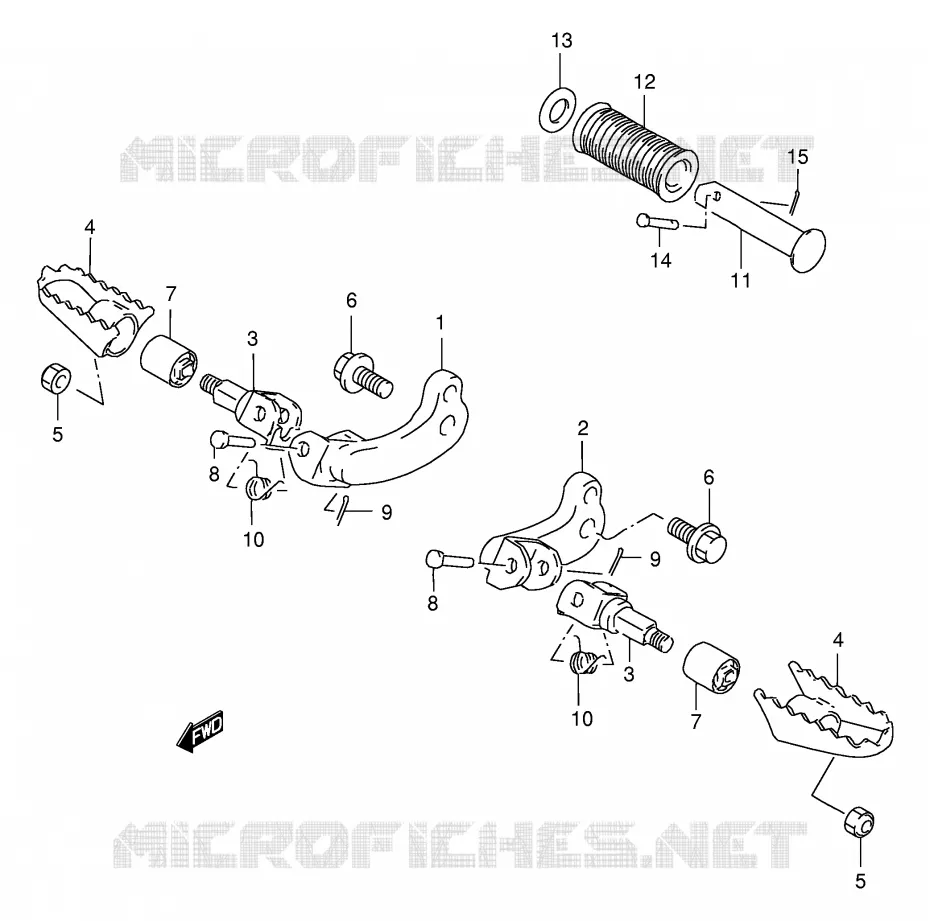 FOOTREST Suzuki MOTO 200 DR 1995  DR200SES(E24)
