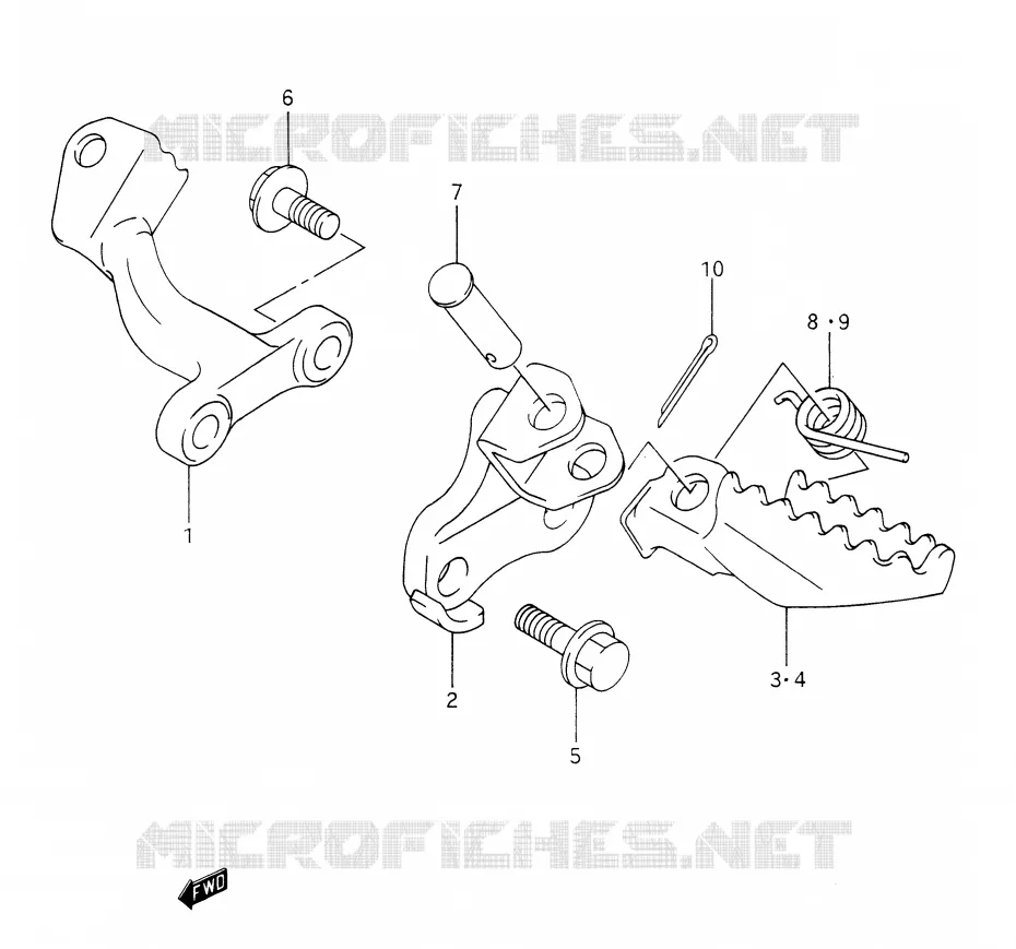 FOOTREST Suzuki MOTO 350 DR 1992  DR350N(E28)