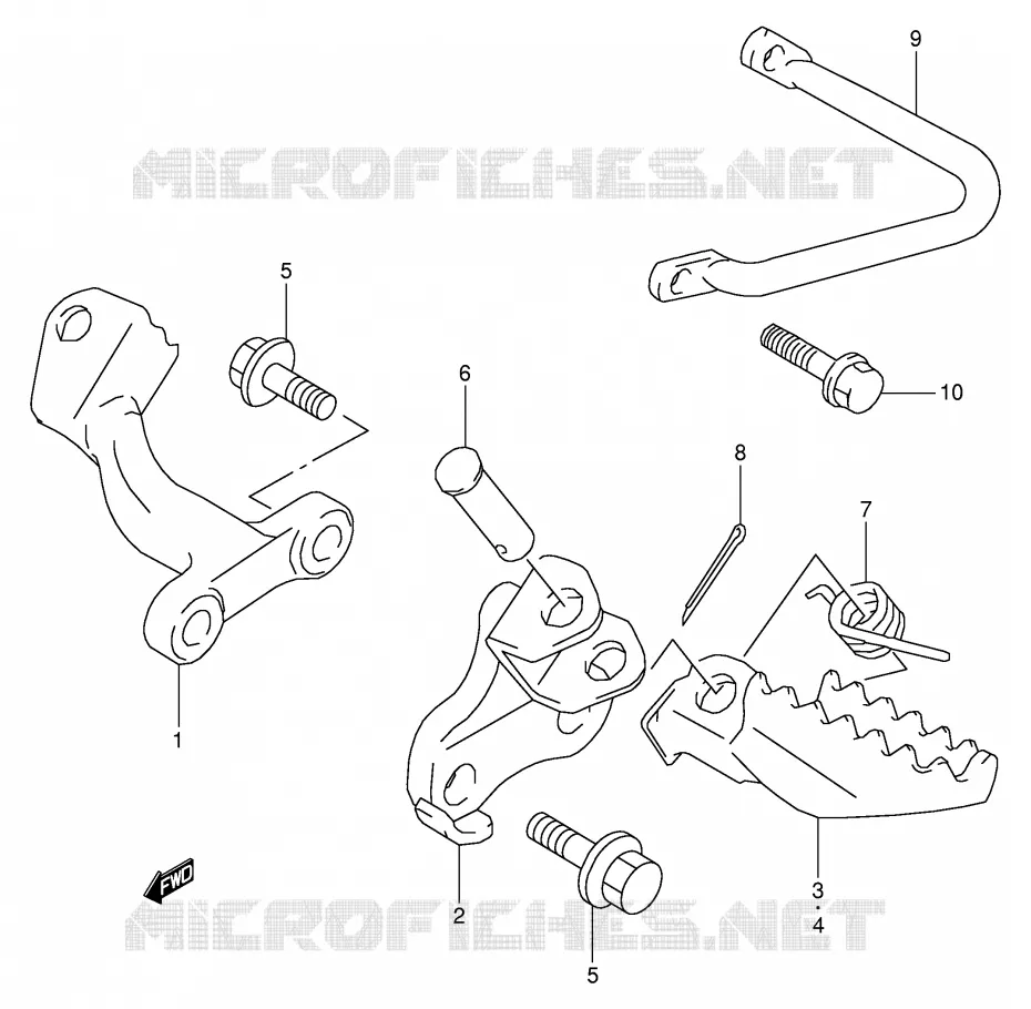 FOOTREST Suzuki MOTO 350 DR 1997  DR350V(E1)