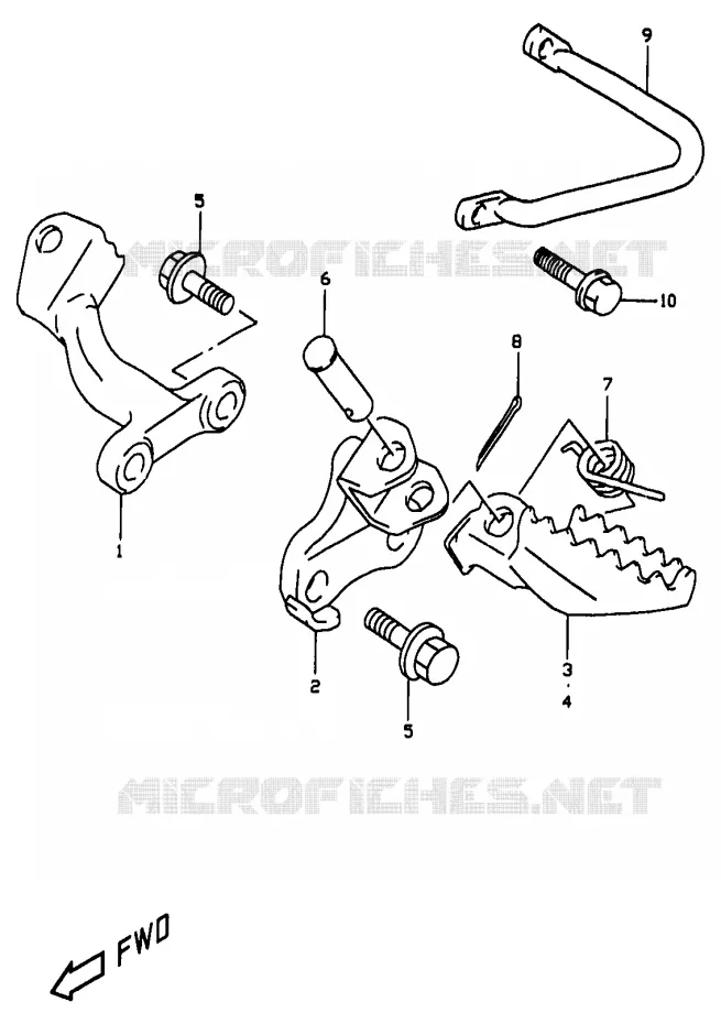 FOOTREST Suzuki MOTO 350 DR 1999  DR350X(V/W/X)