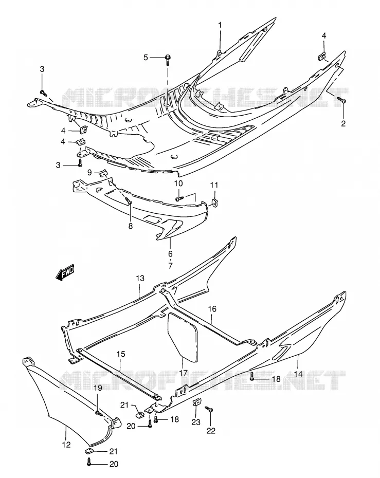 FOOTREST Suzuki SCOOTER 50 AE 1998  AE50RW(E28)