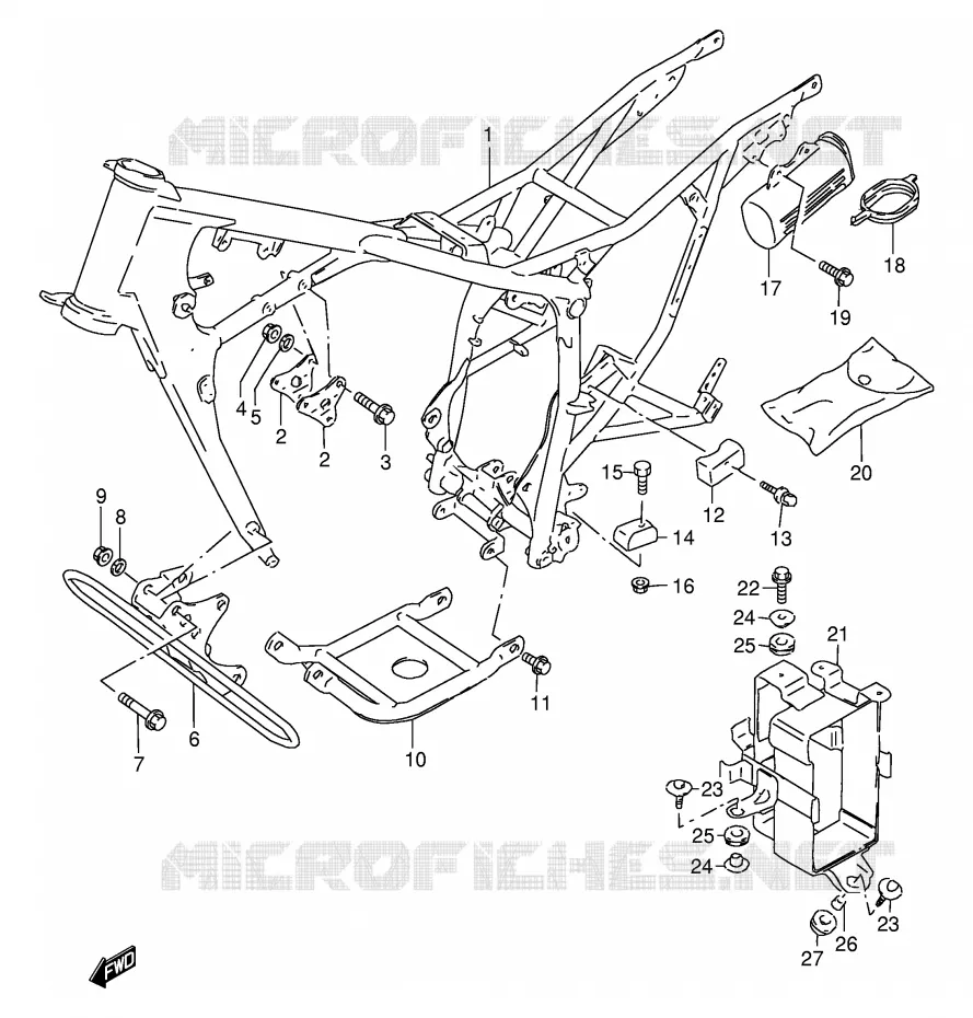 FRAME Suzuki MOTO 200 DF 1999  DF200EX(E24)