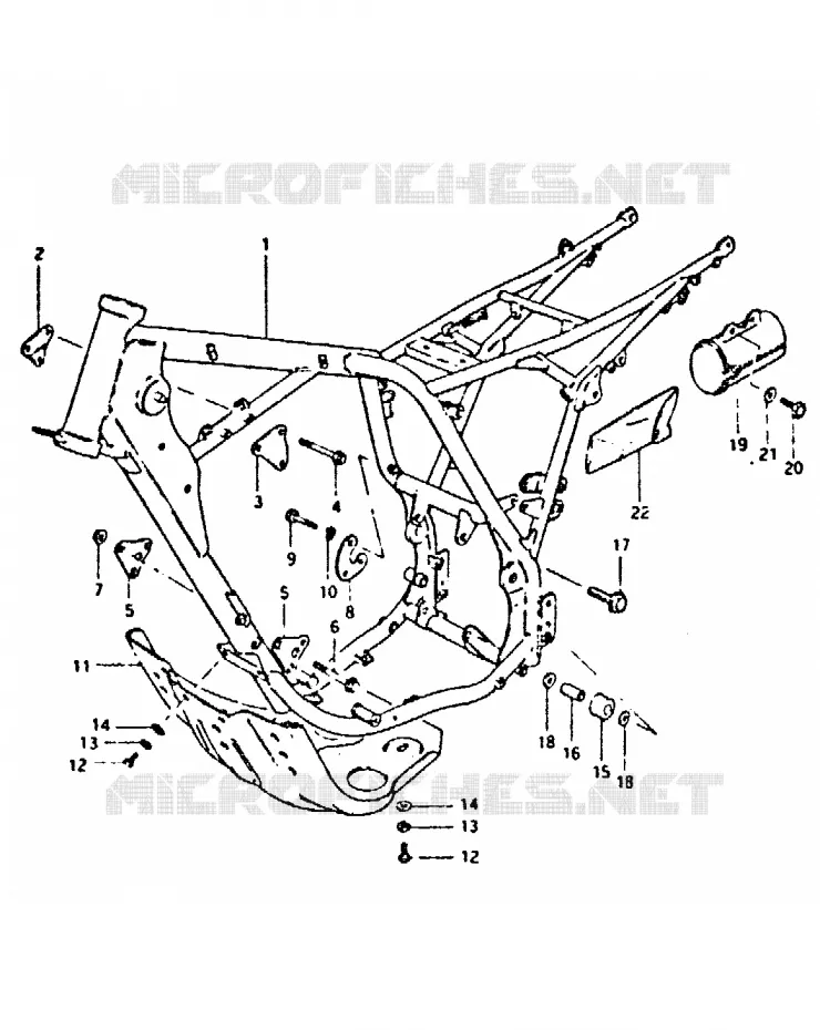 FRAME Suzuki MOTO 400 DR 1981  DR400SX(T/X)