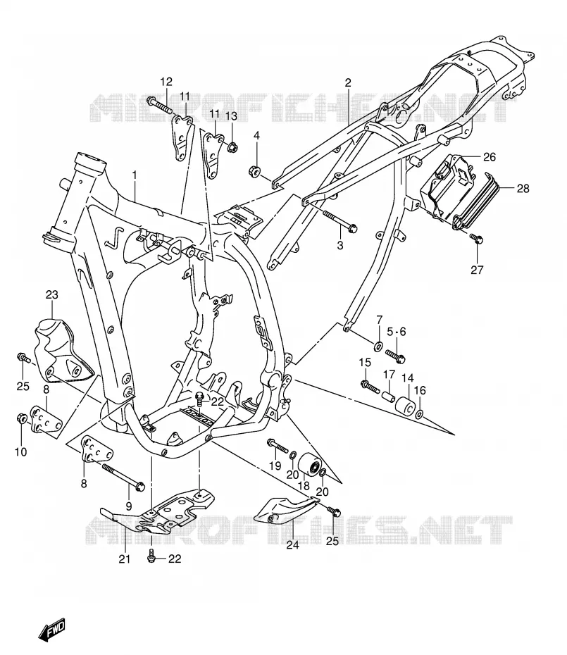 FRAME Suzuki MOTO 400 DR-Z 2007  DR-Z400SK7(E3/E28)