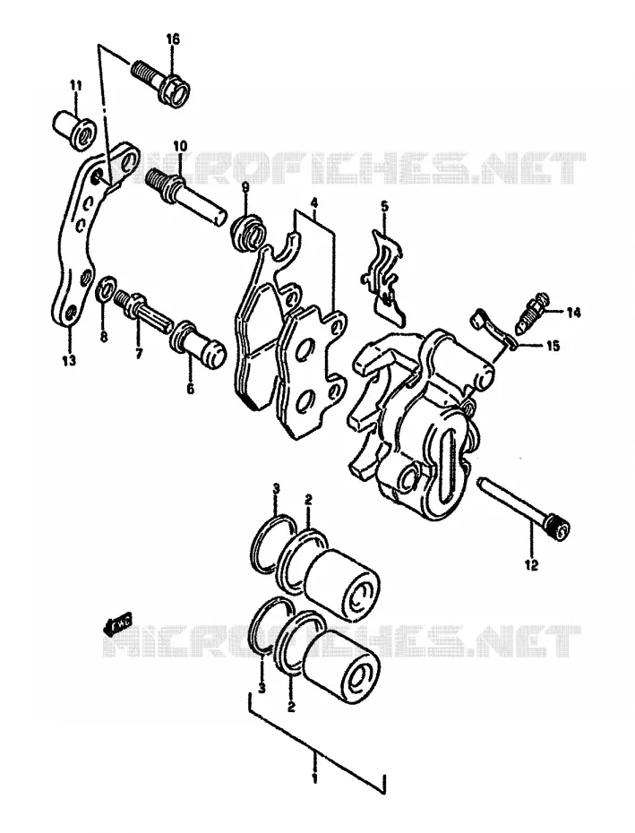 FRONT CALIPER Suzuki MOTO 350 DR 1991  DR350SM(L/M/N/P/R)