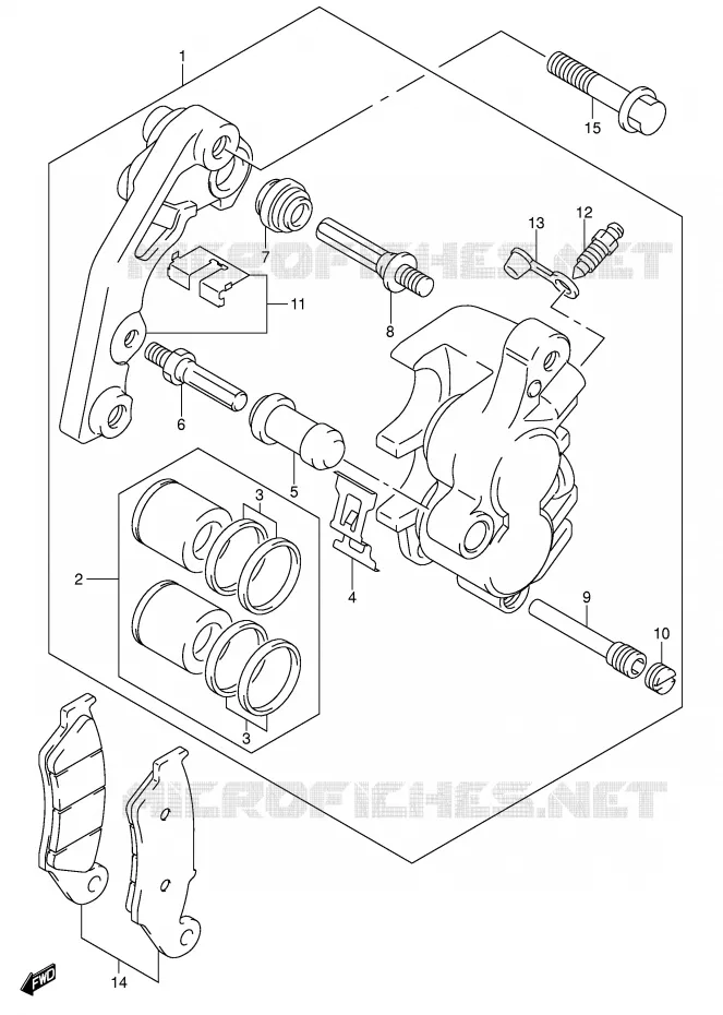 FRONT CALIPER Suzuki MOTO 400 DR-Z 2005  DR-Z400SK5(E2)