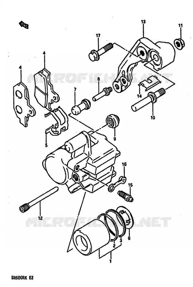 FRONT CALIPER Suzuki MOTO 600 DR 1987  DR600RUH(E2)
