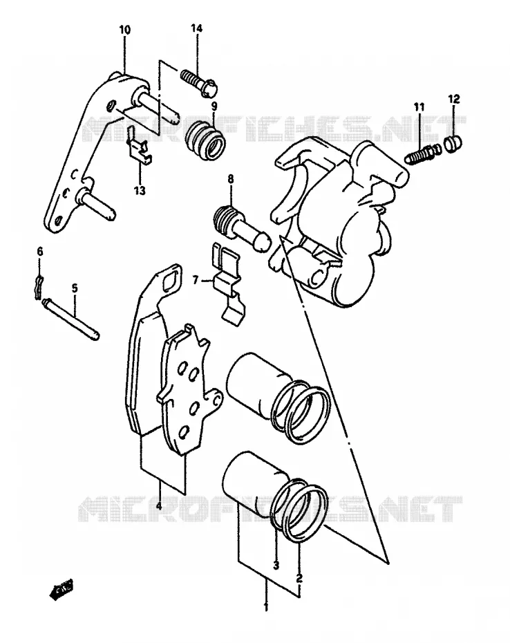FRONT CALIPER Suzuki MOTO 650 DR 1990  DR650SL(L/M)