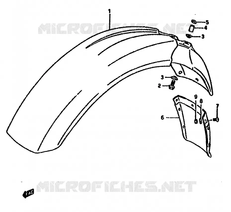 FRONT FENDER Suzuki MOTO 650 DR 1994  DR650RR(N/P/R)