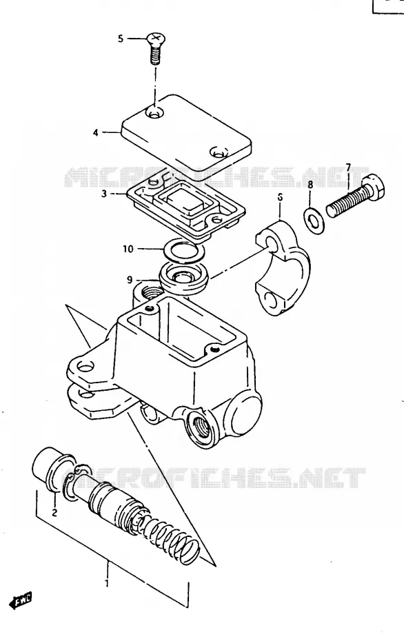 FRONT HOOFDREMCILINDER Suzuki MOTO 500 DR 1987  DR500H(G/H/J)