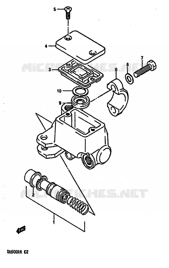FRONT HOOFDREMCILINDER Suzuki MOTO 600 DR 1988  DR600RJ(E2)