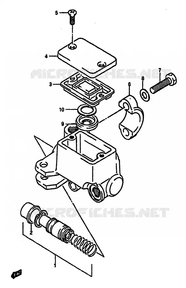 FRONT HOOFDREMCILINDER Suzuki MOTO 600 DR 1989  DR600SUK(E2)