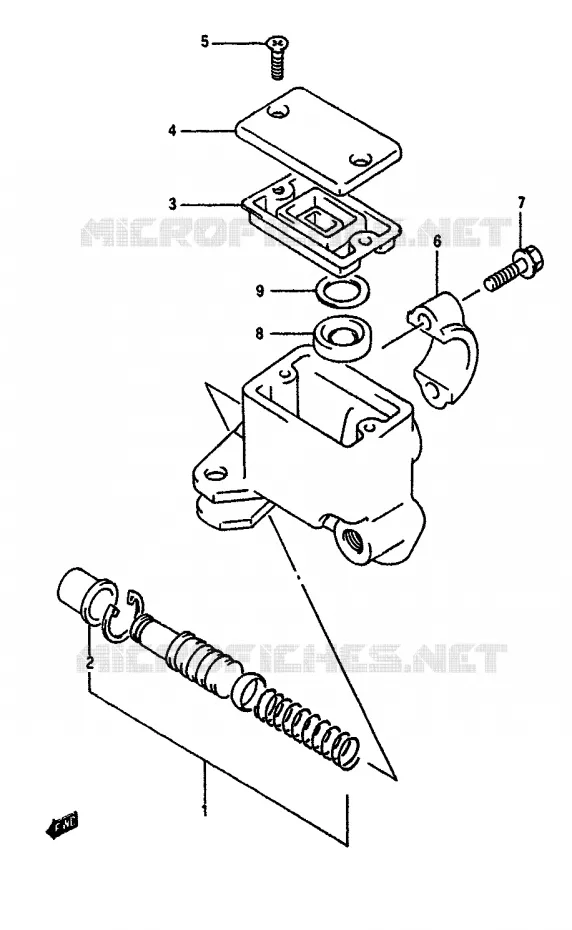 FRONT HOOFDREMCILINDER Suzuki MOTO 650 DR 1990  DR650SL(L/M)