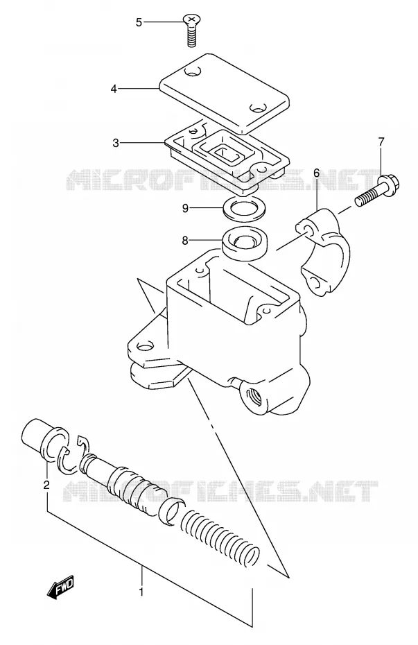 FRONT HOOFDREMCILINDER Suzuki MOTO 650 DR 1992  DR650SEUN(E4)