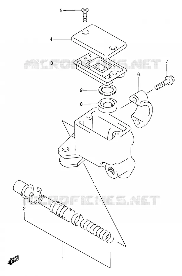 FRONT HOOFDREMCILINDER Suzuki MOTO 650 DR 1994  DR650REUR(E2)