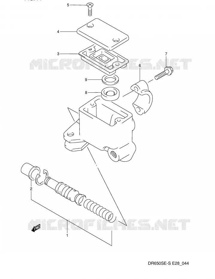 FRONT HOOFDREMCILINDER Suzuki MOTO 650 DR 1995  DR650SES(E28)