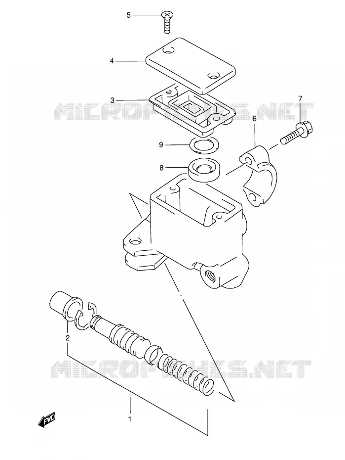 FRONT HOOFDREMCILINDER Suzuki MOTO 800 DR 1995  DR800SUS(E4)